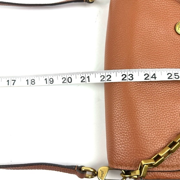 J Crew Bristol Crossbody Bag Camel Brush Gold Chain Handbag Personalized - Picture 16 of 16
